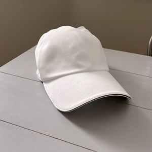 Lululemon Fast and Free ponytail baseball running golf hat white